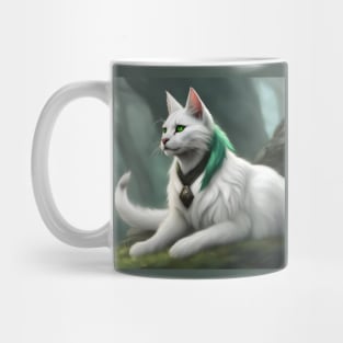 fantasy cat witch green Mug